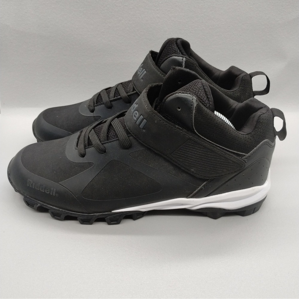 Riddell Matador Mens Football Cleats Black White Mid Top Athletic Shoes Size 11D